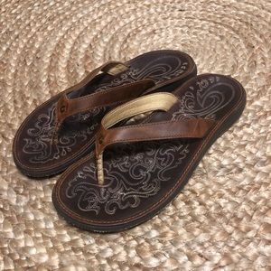 OluKai Paniolo Leather Sandals